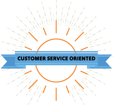 customer service oriented badge